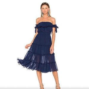 Cobalt blue, elegant, flowing MISA Los Angeles dress is size M